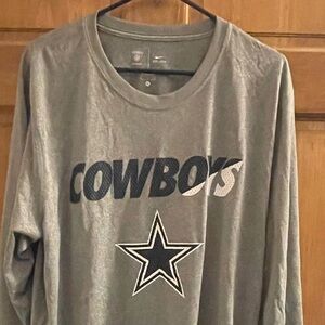 Dallas Cowboy Nike Dri-Fit Long Sleeve Heather Gray shirt XL